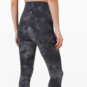 Lululemon tie die leggings! High rise!! They are a size 0!